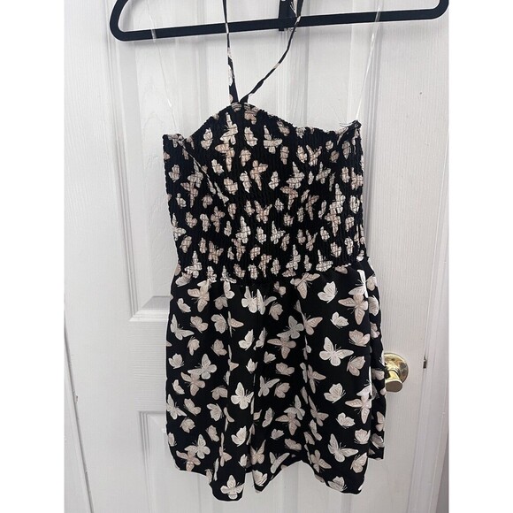 Lily rose juniors small Romper Butterfly Black Shorts Halter - Picture 6 of 7